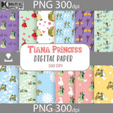 Princess Seamless Pattern Digital Papers Scrapbook Paper Background Wallpaper 12*12Inches -300Dpi