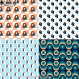 Princess Seamless Pattern Digital Papers Scrapbook Paper Background Wallpaper 12*12Inches -300Dpi