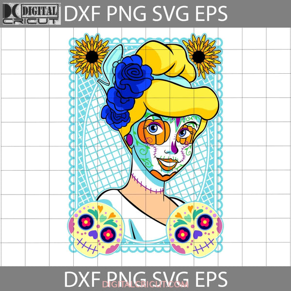 Princess Sugar Skull Svg Day Of The Dead Halloween Svg Cricut File Clipart Png Eps Dxf