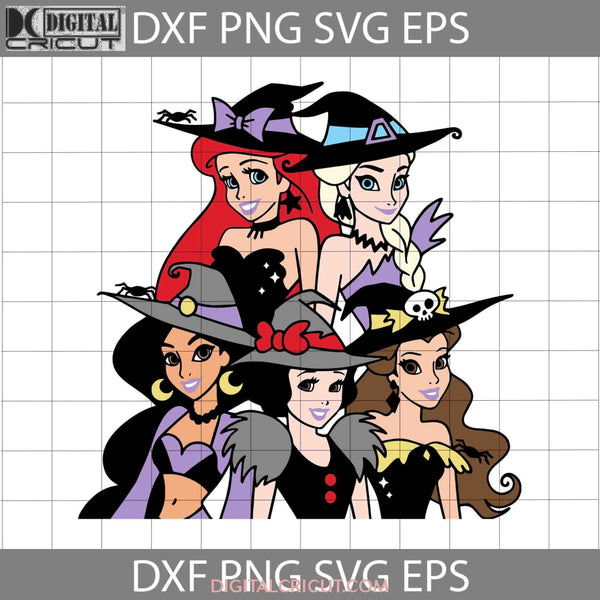 Princesses Witches Svg Halloween Cricut File Clipart Png Eps Dxf