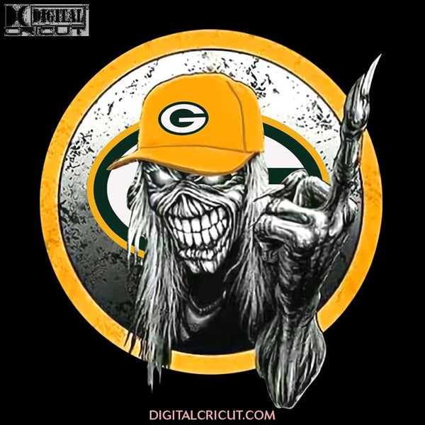 Green Bay Packers Svg, Skull Svg, Cricut File, Clipart, NFL Svg, Football Svg, Sport Svg, Love Football Svg, Png, Eps, Dxf 2