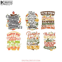 Pumpkin Spice Svg, Bundle, Quotes Phrases, Thanksgiving Svg, Halloween Svg, Fall Svg