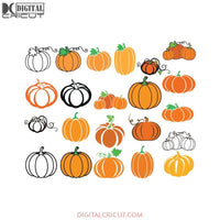 Pumpkins Svg, Swirly Pumpkin, Bundle, Cricut File, Halloween Svg