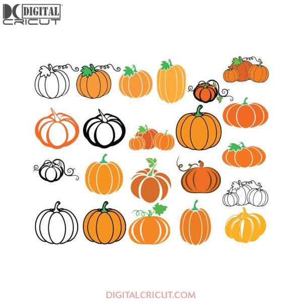 Pumpkins Svg, Swirly Pumpkin, Bundle, Cricut File, Halloween Svg