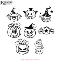 Pumpkins Svg, Swirly Pumpkin, Bundle, Cricut File, Halloween Svg, Silhouette