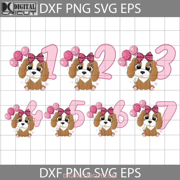 Puppy Dog Balloons Cute Birthday Svg Bundle Cricut File Clipart Png Eps Dxf