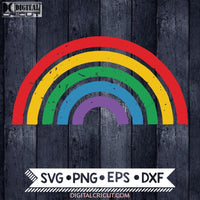 Rainbow Svg Distressed Rainbows Vintage Rainbow With Commercial Use Lgbt Svg