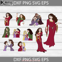 Rapunzel And Gothel Svg Family Bundle Cartoon Cricut File Clipart Png Eps Dxf