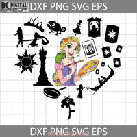 Rapunzel Svg Tangled Princess Svg Cartoon Cricut File Clipart Png Eps Dxf