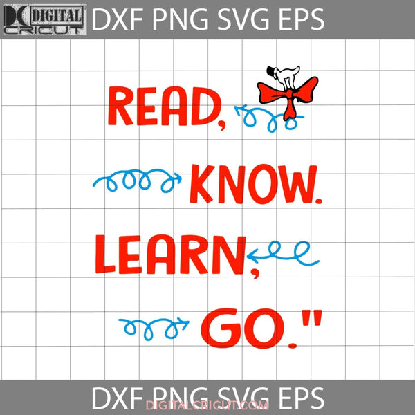 Read Know Learn Go Svg Cricut File Clipart Png Eps Dxf