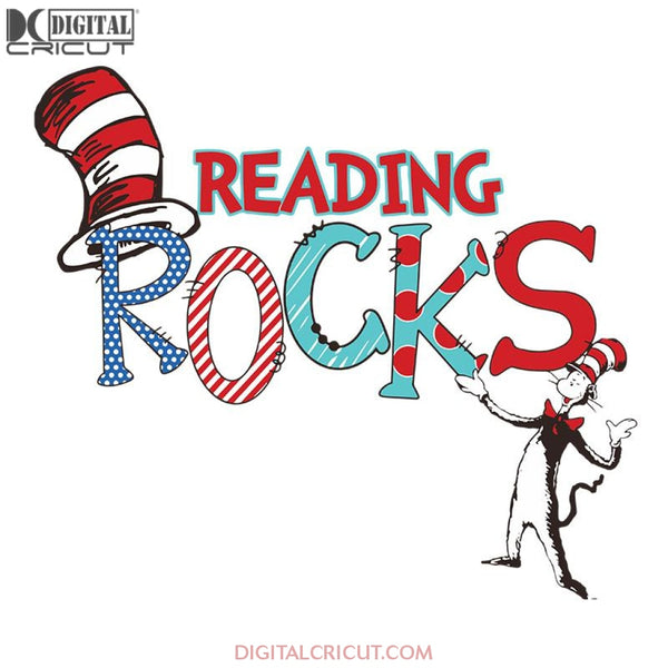 Reading Rocks Svg, The Cat In The Hat Svg, Dr. Seuss Svg, Dr Seuss Svg, Thing One Svg, Thing Two Svg, Fish One Svg, Fish Two Svg, The Rolax Svg, Png, Eps, Dxf1