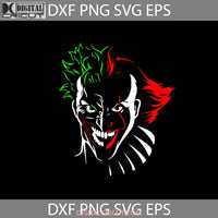 Pennywise And Joker Svg Horror Movie Svg Halloween Gift Funny Cuties Cricut File Clipart Png Eps Dxf