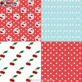 Red Cherries Seamless Pattern Digital Papers Scrapbook Paper Background Wallpaper Cherry Fruit