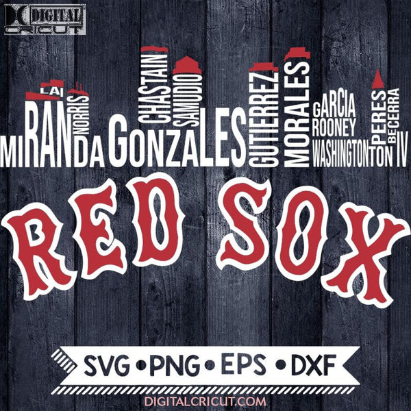 Red Sox Skyline Svg Silhouette Cameo Cricut File Png Eps Dxf