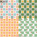 Retro Checkerboard Seamless Pattern Scrapbook Digital Paper Wallpaper Background 12*12Inches -300Dpi