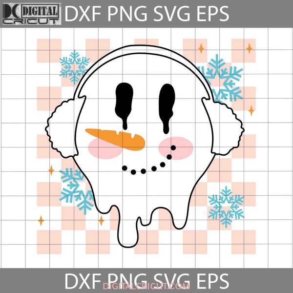 Retro Christmas Cute Snowman Svg Cricut File Clipart Png Eps Dxf