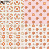 Retro Vibes Happy Face Seamless Pattern Digital Papers Scrapbook Paper Background Wallpaper