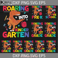 Roaring Into Kindergarten Svg Pre-K Pre-School 1St Grade Ramsay The Good Dinosaur Bundle Back To