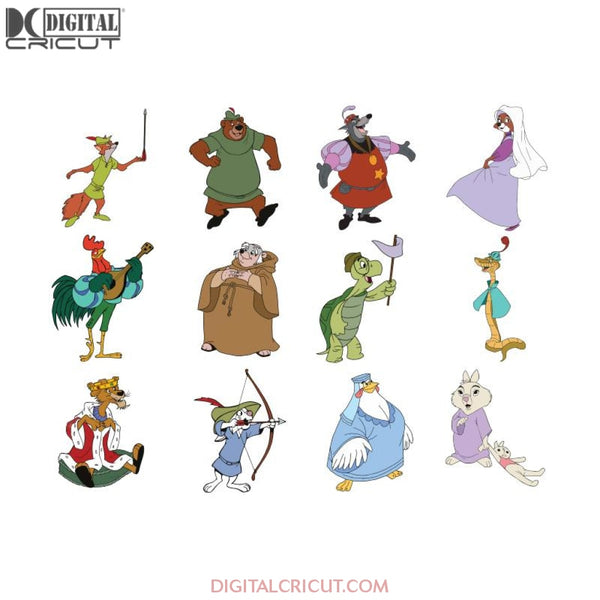 Robin Hood Svg, Disney Svg, Cartoon Svg, Cricut File, Bundle, Robin Hood Png