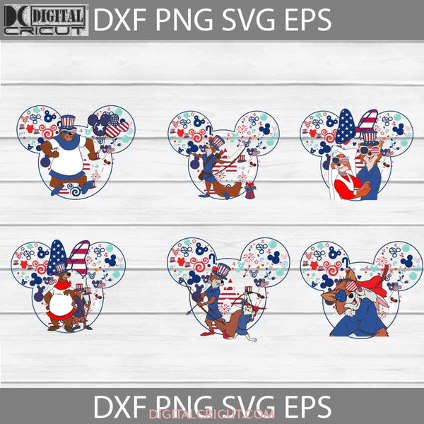 Robin Hood Svg Mickey Mouse Ears Bundle 4Th Of July Independence Day America Cricut File Clipart Png