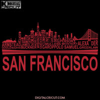 San Francisco Pro Football Team Skyline Names Svg Sport