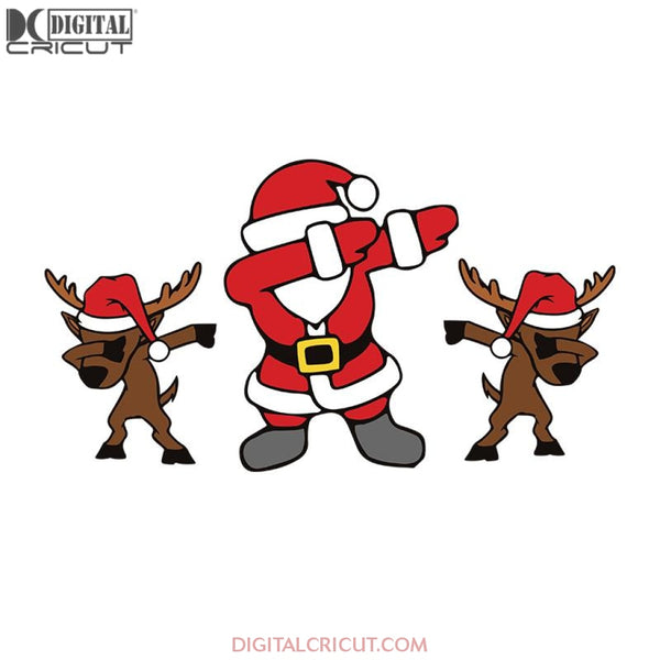 Santa And Deer Dabbing Svg, Wine Svg, Santa Svg, Snowman Svg, Christmas Svg, Merry Christmas Svg, Bake Svg, Cake Svg, Cricut File, Clipart