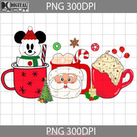 Santa Claus And Snowman Christmas Drink Iced Coffee Tea Latte Png Images Digital 300Dpi