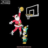 Santa Playing Basketball Svg, Santa Svg, Snowman Svg, Christmas Svg, Merry Christmas Svg, Bake Svg, Cake Svg, Cricut File, Clipart, Svg, Png, Eps, Dxf