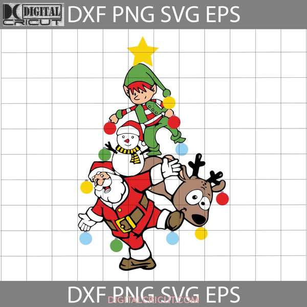 Santa Snowman Svg Christmas Tree Svg Cricut File Clipart Png Eps Dxf