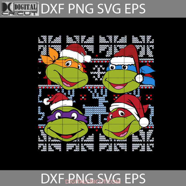 Ninja Turtle Santa Svg Ugly Christmas Cartoon Svg Gift Cricut File Clipart Png Eps Dxf