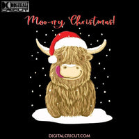 Scottish Highland Cow Merry Christmas Snow Svg, Christmas Svg, Merry Christmas Svg, Mickey Svg, Disney Christmas Svg, Cricut File, Clipart, Svg, Png, Eps, Dxf