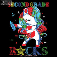 Second Grade Rocks Unicorn Floss Like A Boss Svg, Back To School Svg, Unicorn Svg, Flossing Svg, Cricut File