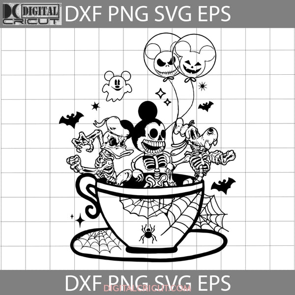 Mickey And Friends Skeleton Svg Halloween Cricut File Clipart Png Eps Dxf