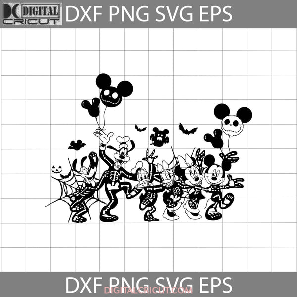 Mickey And Friends Skeleton Svg Halloween Cricut File Clipart Png Eps Dxf