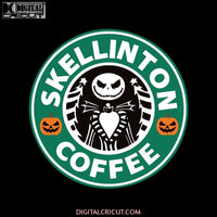 Skellington Coffee Svg, Halloween Svg, Cricut File, Silhouette Cameo, Clipart, Disney Svg, Starbucks Svg, Coffee Svg