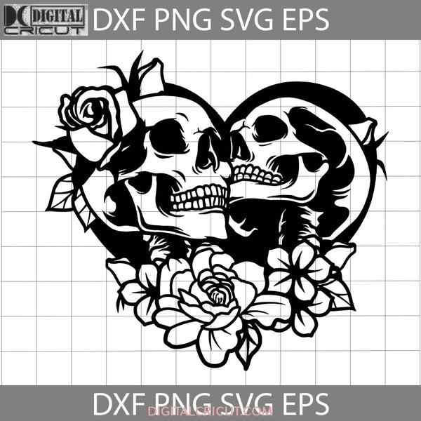 Skull Lovers Svg Skeleton Lover Kiss Valentines Day Svg Gift Cricut File Clipart Png Eps Dxf