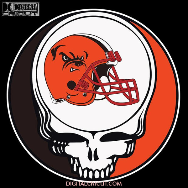 Cleveland Browns Svg, Skull Svg, NFL Svg, Football Svg, Cricut File, Clipart, Silhouette, Love Football Svg, Png, Eps, Dxf