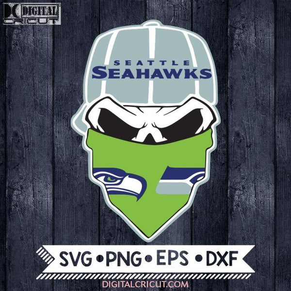 Seattle Seahawks Svg. NFL Svg, Skull Svg Files For Cricut, Football Svg, Cricut File, Svg