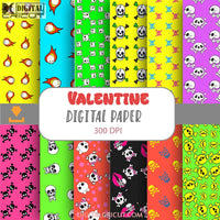 Skulls Seamless Patterns Pattern Digital Papers Scrapbook Paper Background Wallpaper Skull