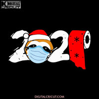 Sloth 2020 Quarantined Svg, Christmas Svg, Merry Christmas Svg, Covid-19 Svg, Funny Sloth Svg, Cricut File, Clipart, Svg, Png, Eps, Dxf