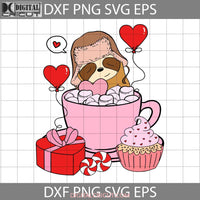 Sloth In A Cup Valentines Day Svg Lover Cricut File Clipart Png Eps Dxf