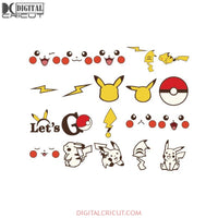 Pikachu Smile Face Svg, Cricut File, Pikachu Svg, Pokemon Svg, Clipart, Face Pikachu Svg, Clipart, Bundle, Cartoon Svg