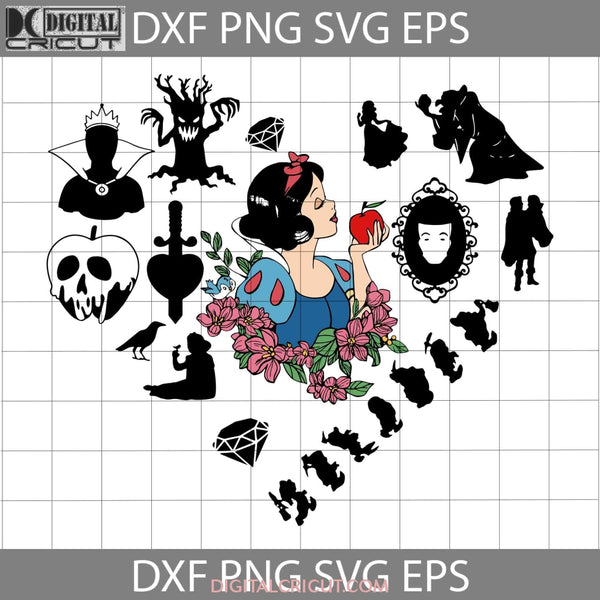 Snow White Svg Princess And The Seven Dwarfs Svg Cartoon Cricut File Clipart Png Eps Dxf