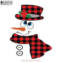 Snowman Face And Buffalo Plaid Svg, Wine Svg, Santa Svg, Snowman Svg, Christmas Svg, Merry Christmas Svg, Bake Svg, Cake Svg, Cricut File, Clipart