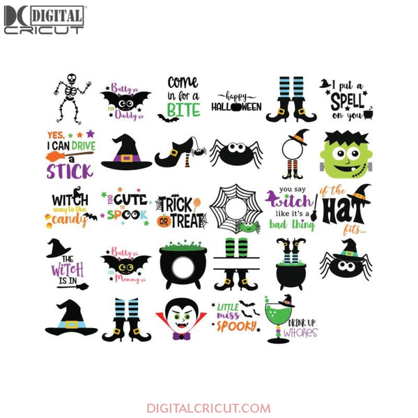 Spooky Halloween Svg, Bundle, Dracura Svg, Witch Svg, Cricut File, Clipart, Silhouette, Halloween Svg, Png, Eps, Dxf