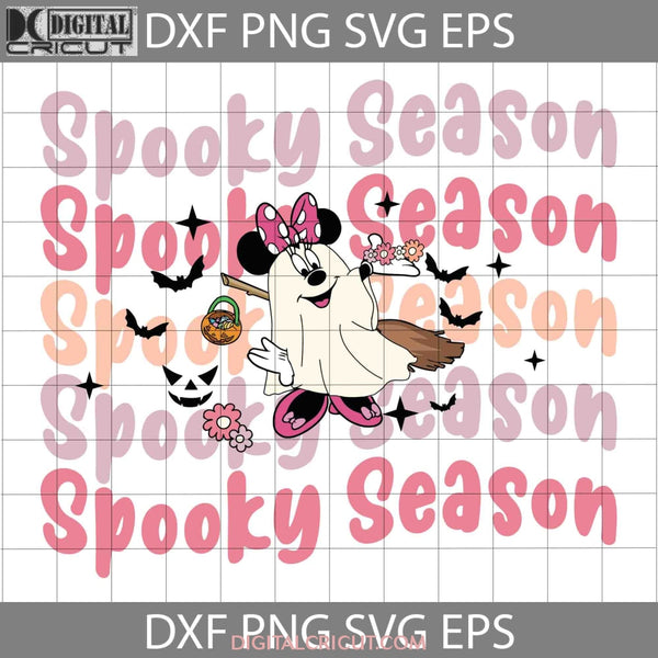 Spooky Season Svg Minnie Boo Costume Ghost Halloween Cricut File Clipart Png Eps Dxf