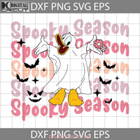 Spooky Season Svg Donald Duck Boo Costume Ghost Halloween Cricut File Clipart Png Eps Dxf