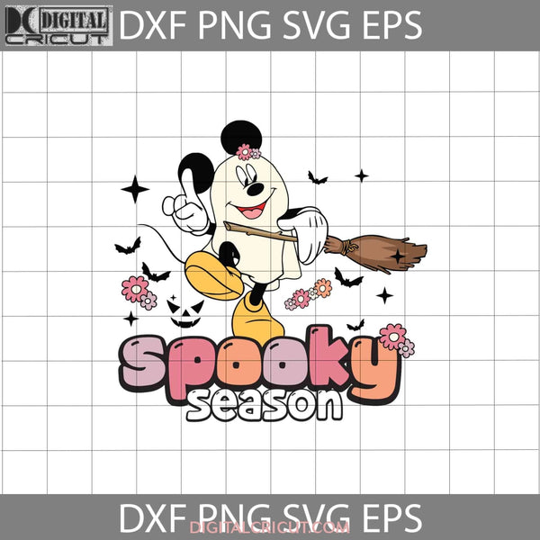 Spooky Season Svg Mouse Boo Svg Cute Ghost Halloween Cricut File Clipart Png Eps Dxf