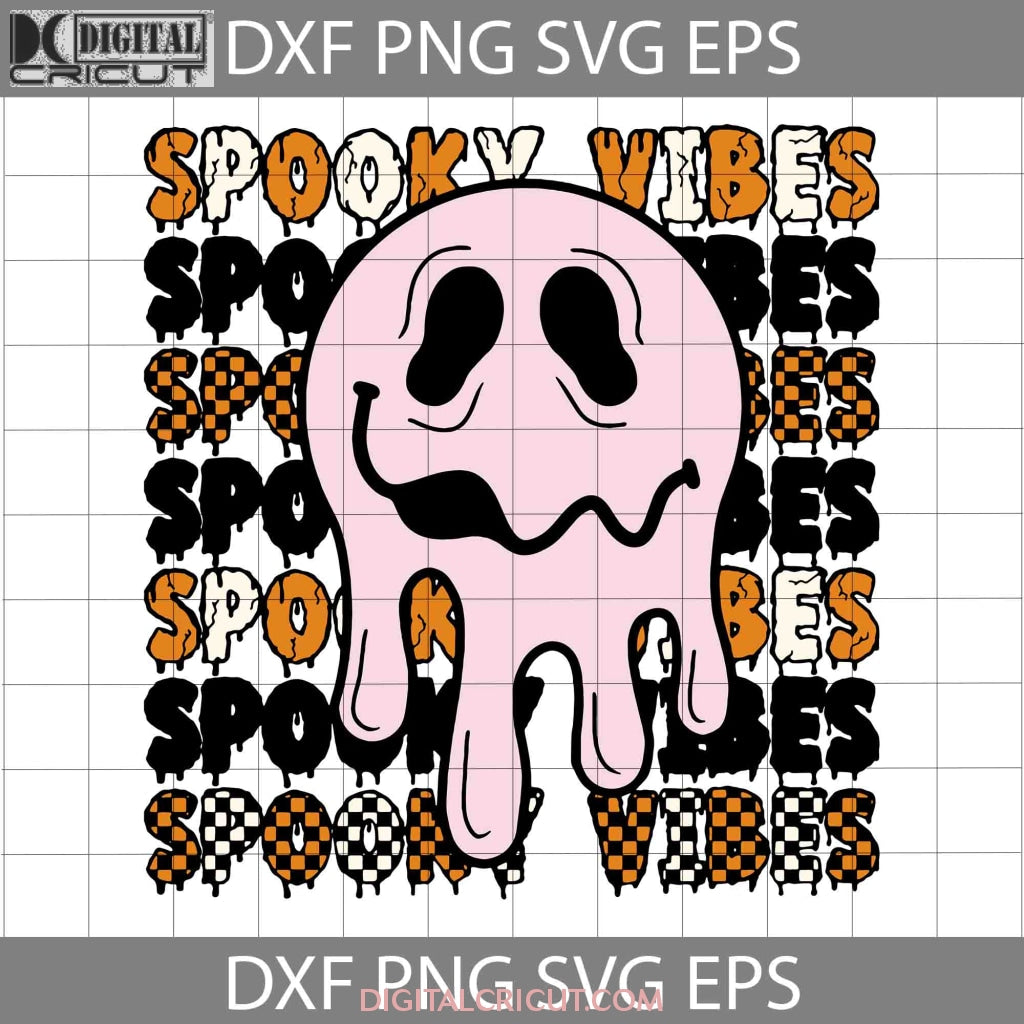 Retro Halloween Sublimation Spooky Vibes Svg, Spooky Vibes Melt Svg