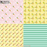 Sporty Fruits Seamless Pattern Digital Papers Scrapbook Paper Background Wallpaper Banana Watermelon